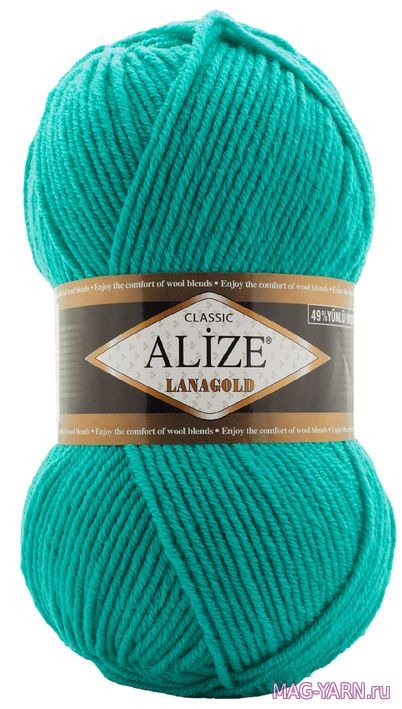 Alize купить пряжа Ланаголд (Lanagold) цвет 477 зеленый